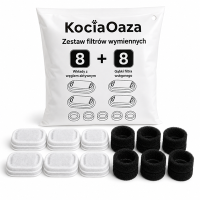 Fontanna dla kota + 4 filtry - KociaOaza™