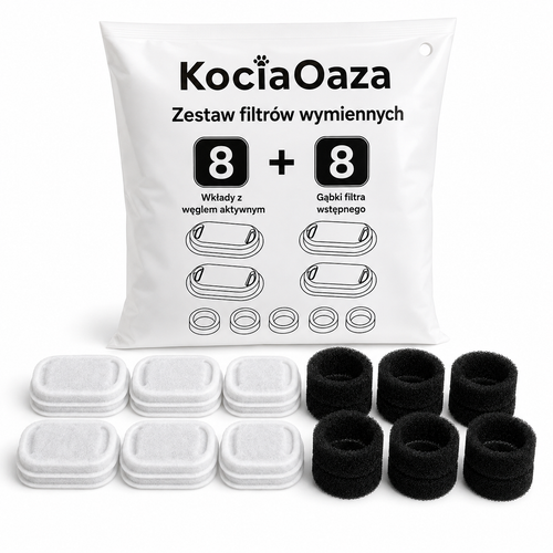 Fontanna dla kota + 4 filtry - KociaOaza™
